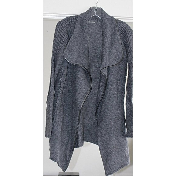 HP!! 🌏🦤🌻 Zadig & Voltaire Daphnee ALN - Alpaca Coatigan Jacket w/Leather Trim - Picture 2 of 11